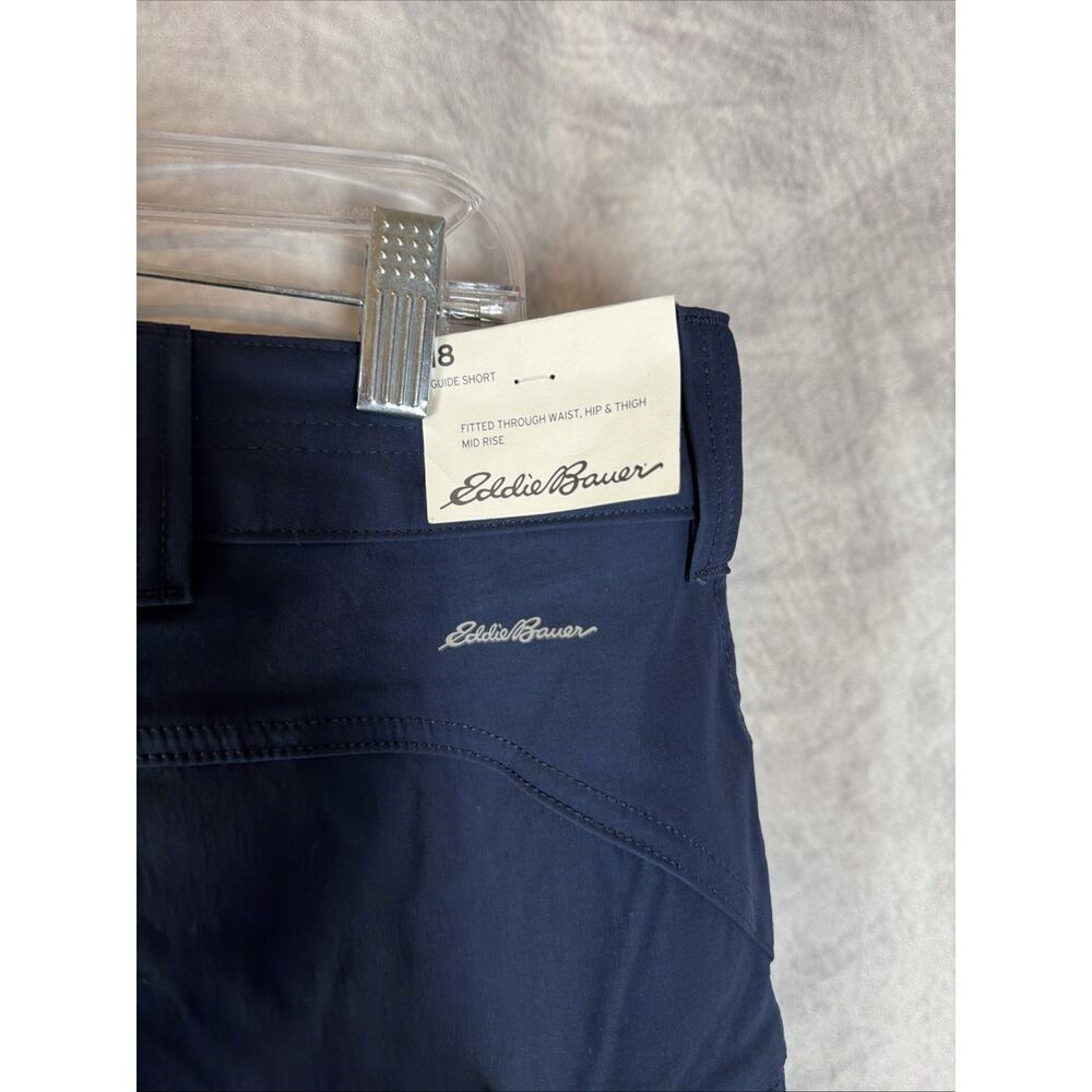 Eddie Bauer First Ascent Guide Pro Shorts Womens Sz 18 Blue Cargo Hiking - Picture 9 of 10